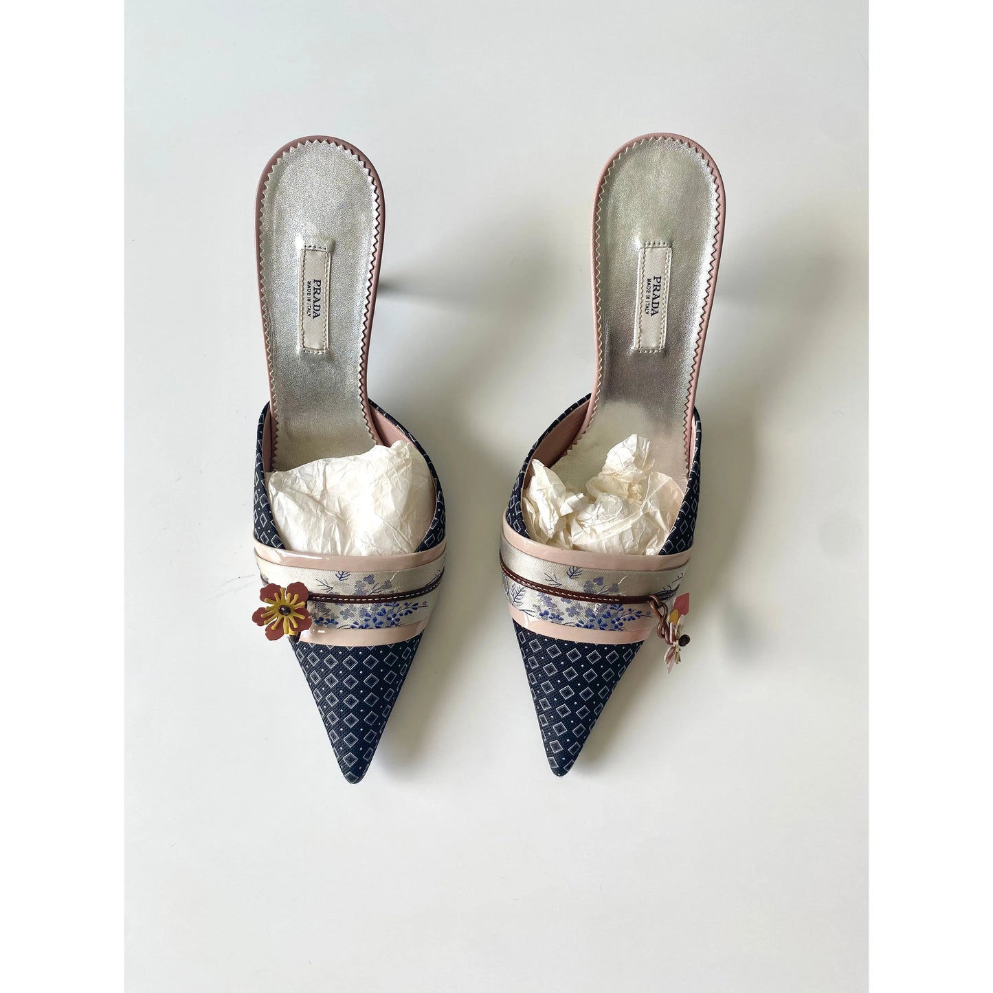 Prada Kitten Heel Pointed Mules (EU 37,5 / US 6.5)