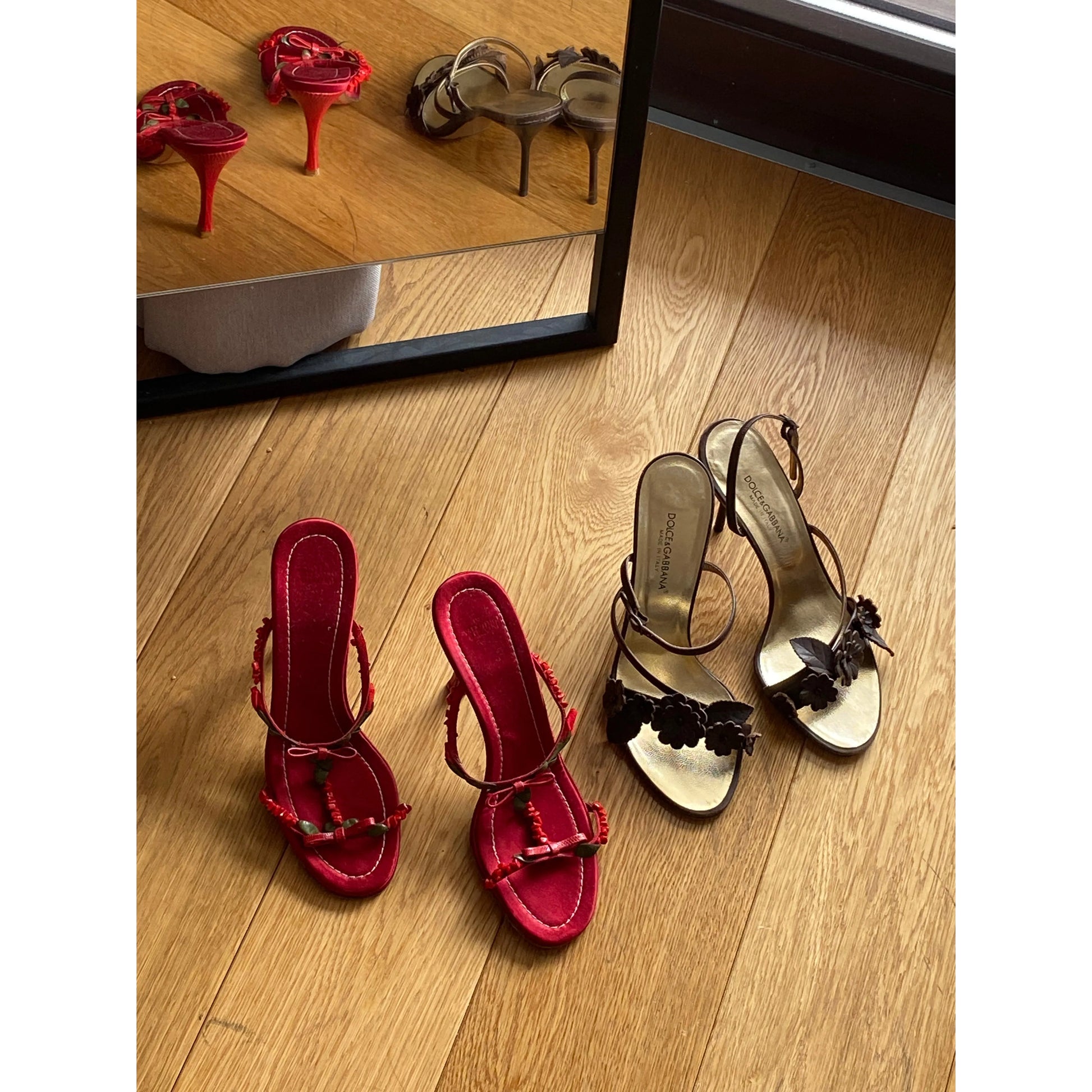 vintage flower heels