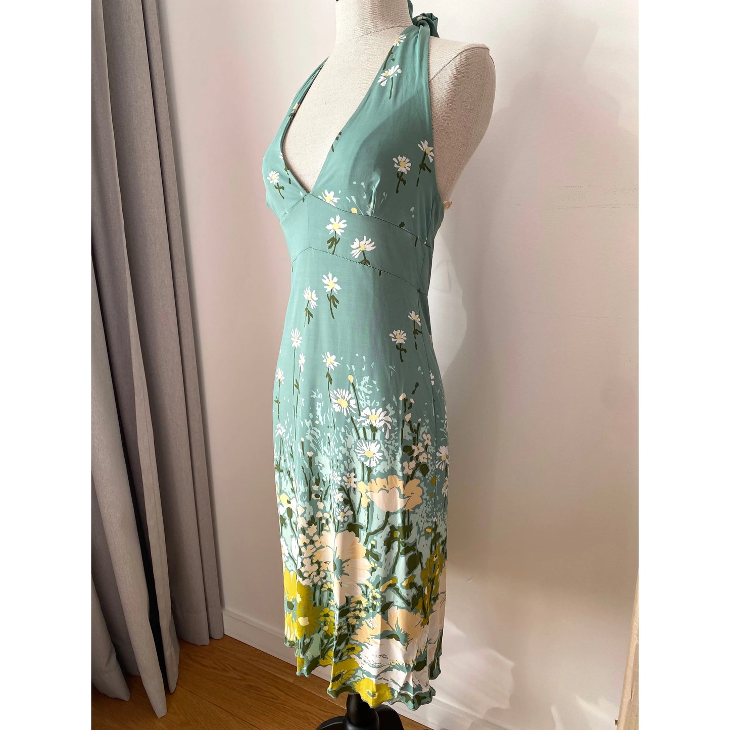 Valentino Floral Halter Midi Dress (S)