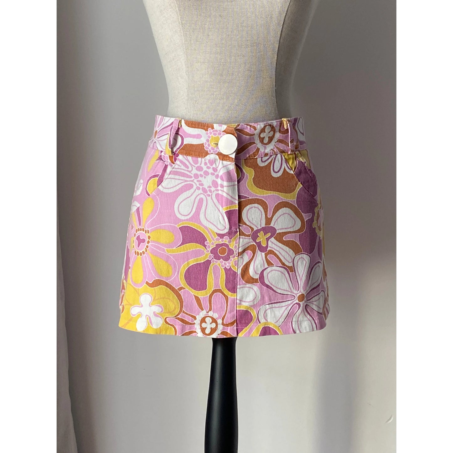 Vintage 70s Denim Mini Skirt (S)