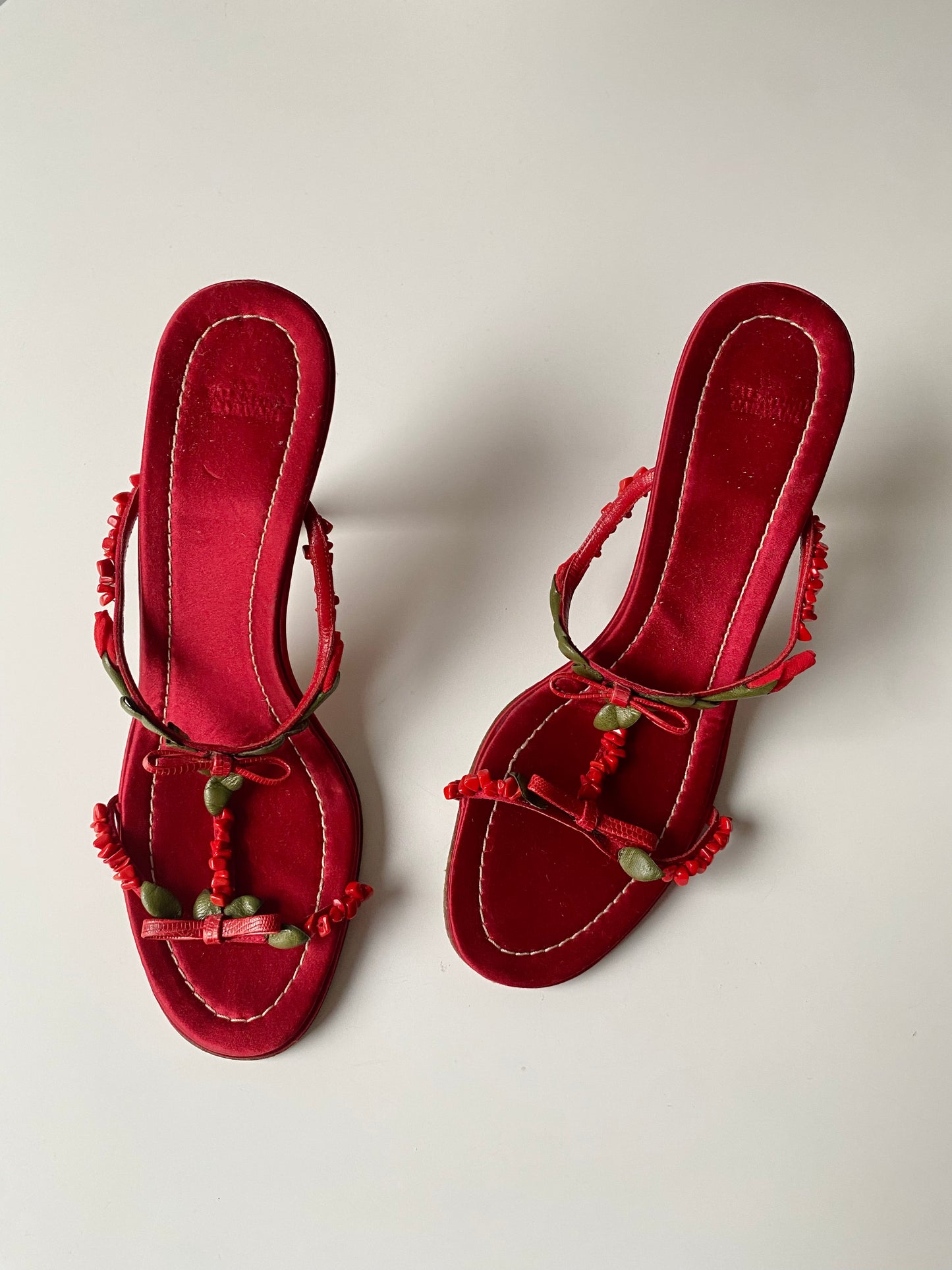 Valentino Garavani Red Flower Sandals (EU 37)