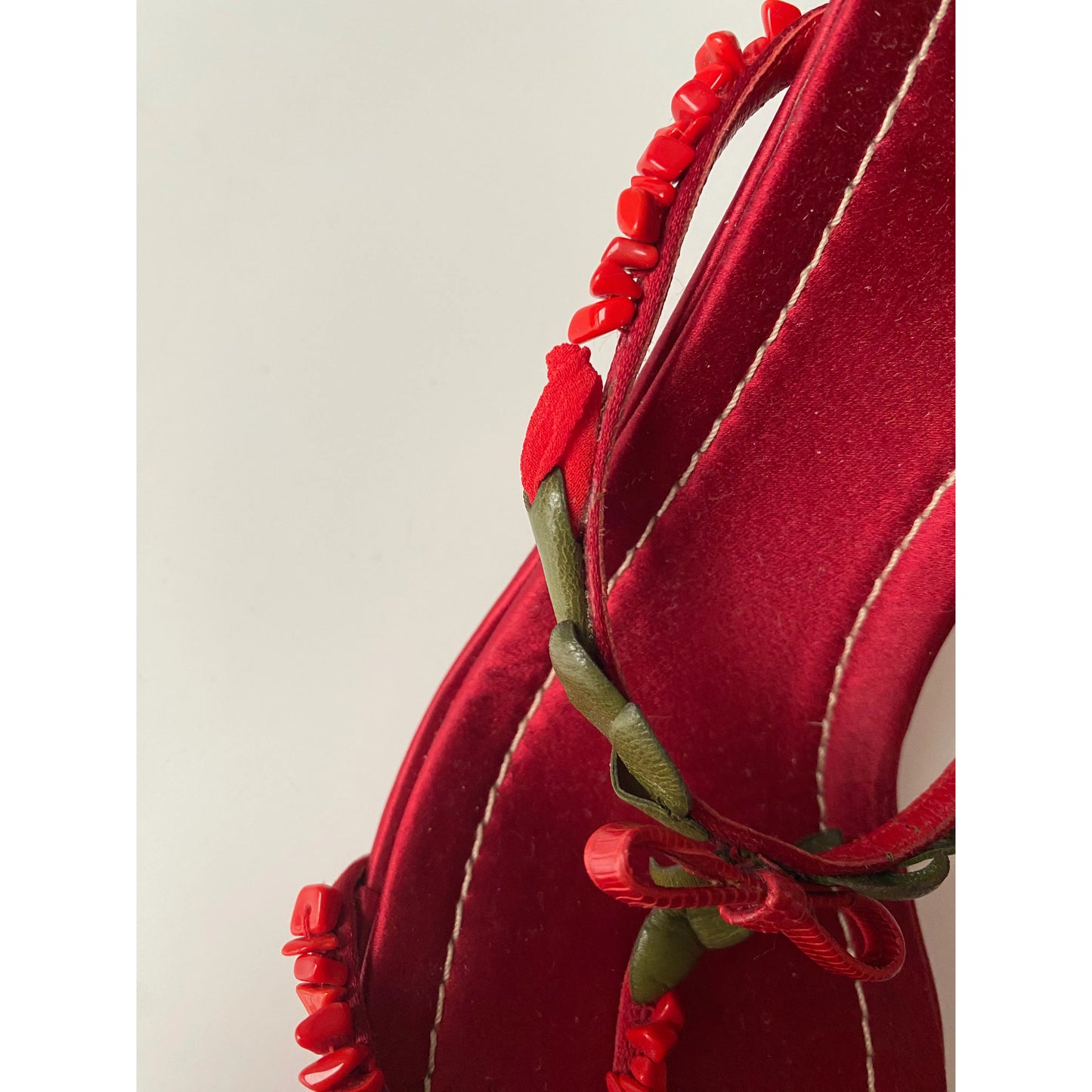 Valentino Garavani Red Flower Sandals (EU 37)