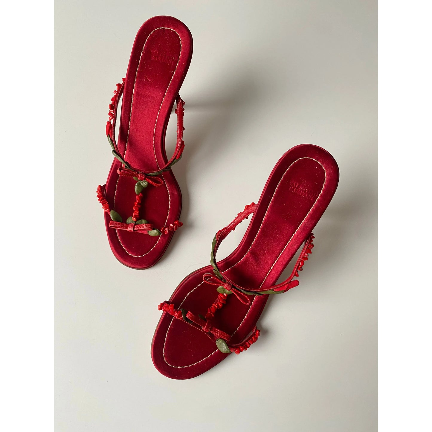 Valentino Garavani Red Flower Sandals (EU 37)