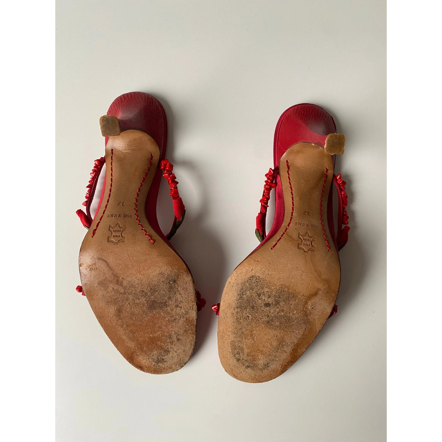 Valentino Garavani Red Flower Sandals (EU 37)