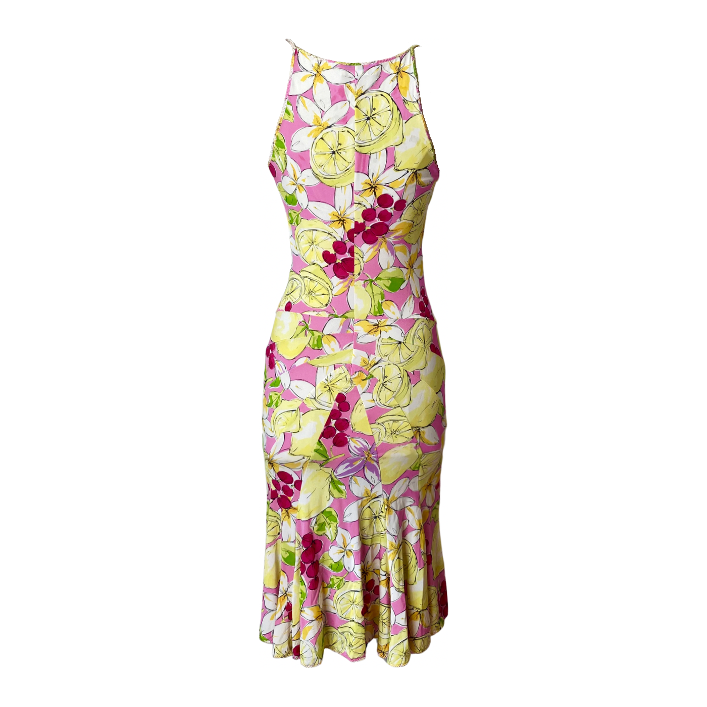 Vintage Blumarine Fruits and Flowers Midi Dress (S and XS)