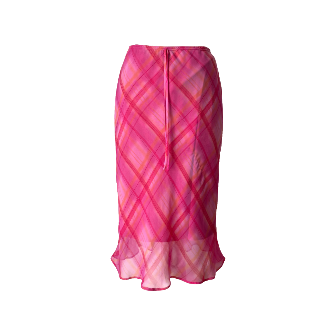 Vintage Check Midi Skirt in Pink (S)
