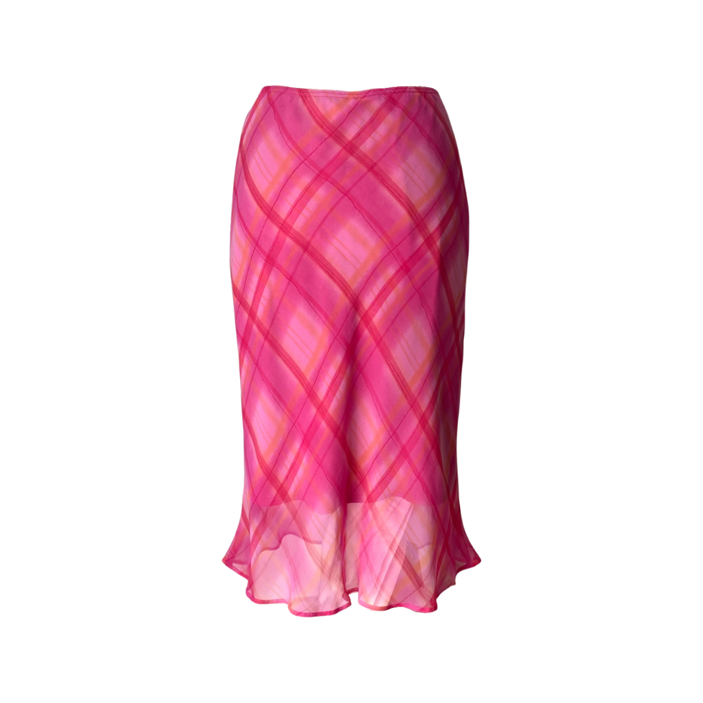 Vintage Check Midi Skirt in Pink (S)