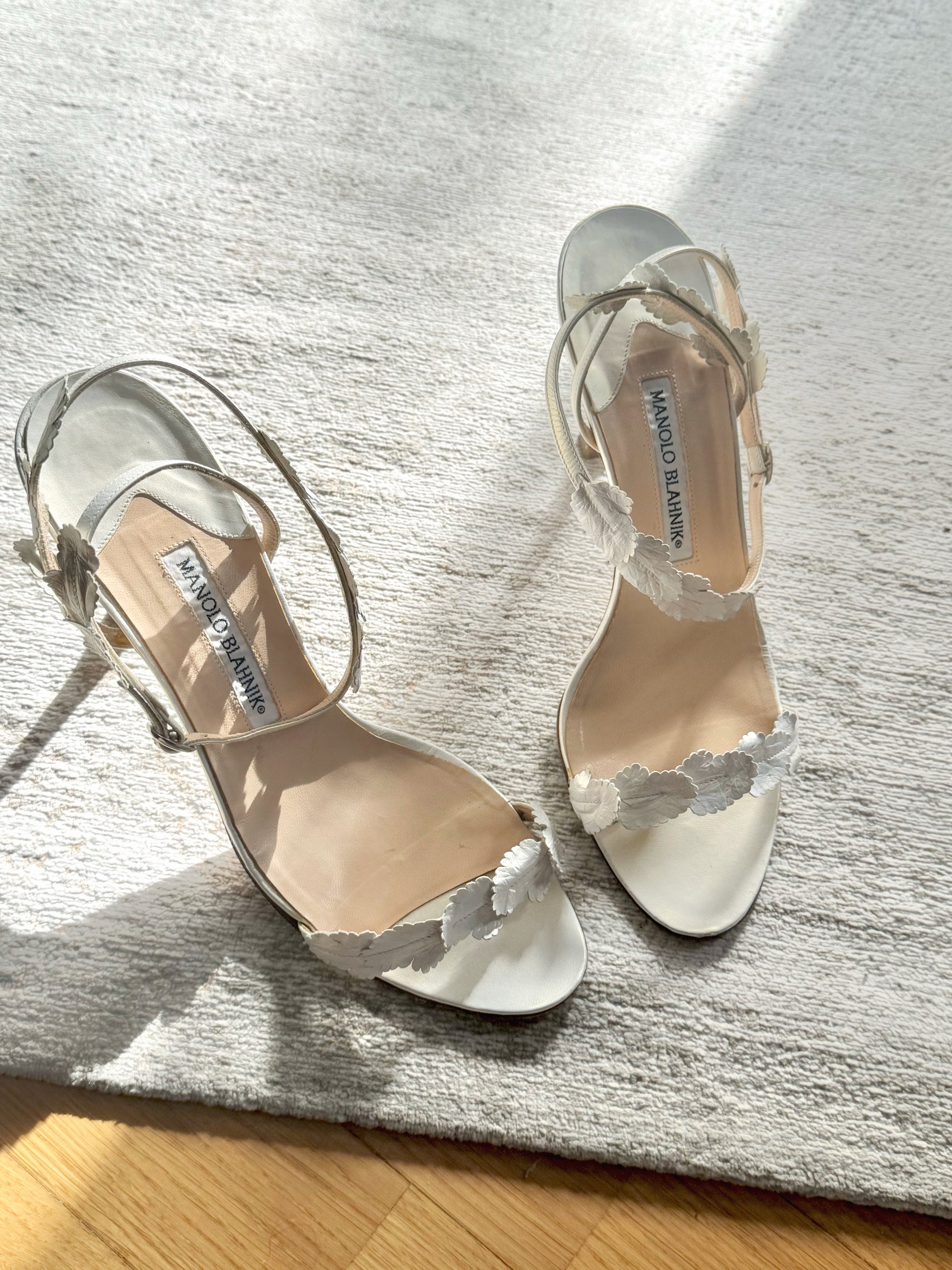 Vintage Manolo Blahnik bridal heels from Ciao Kasia