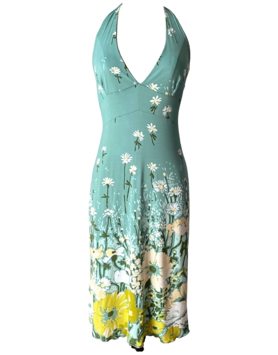 Valentino Floral Halter Midi Dress (S)