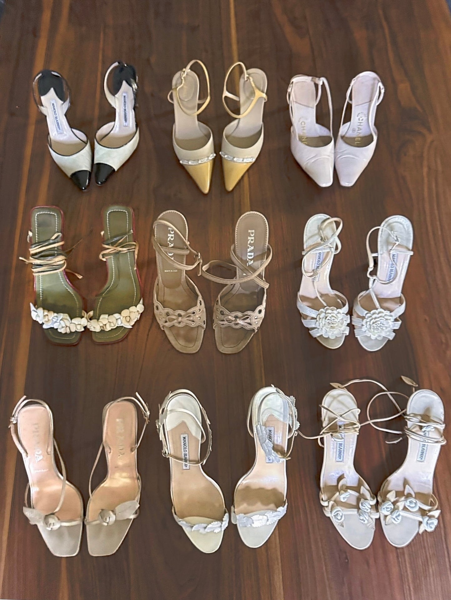 ICONIC Manolo Blahnik Rose Vines Lace Sandals (EU 37)