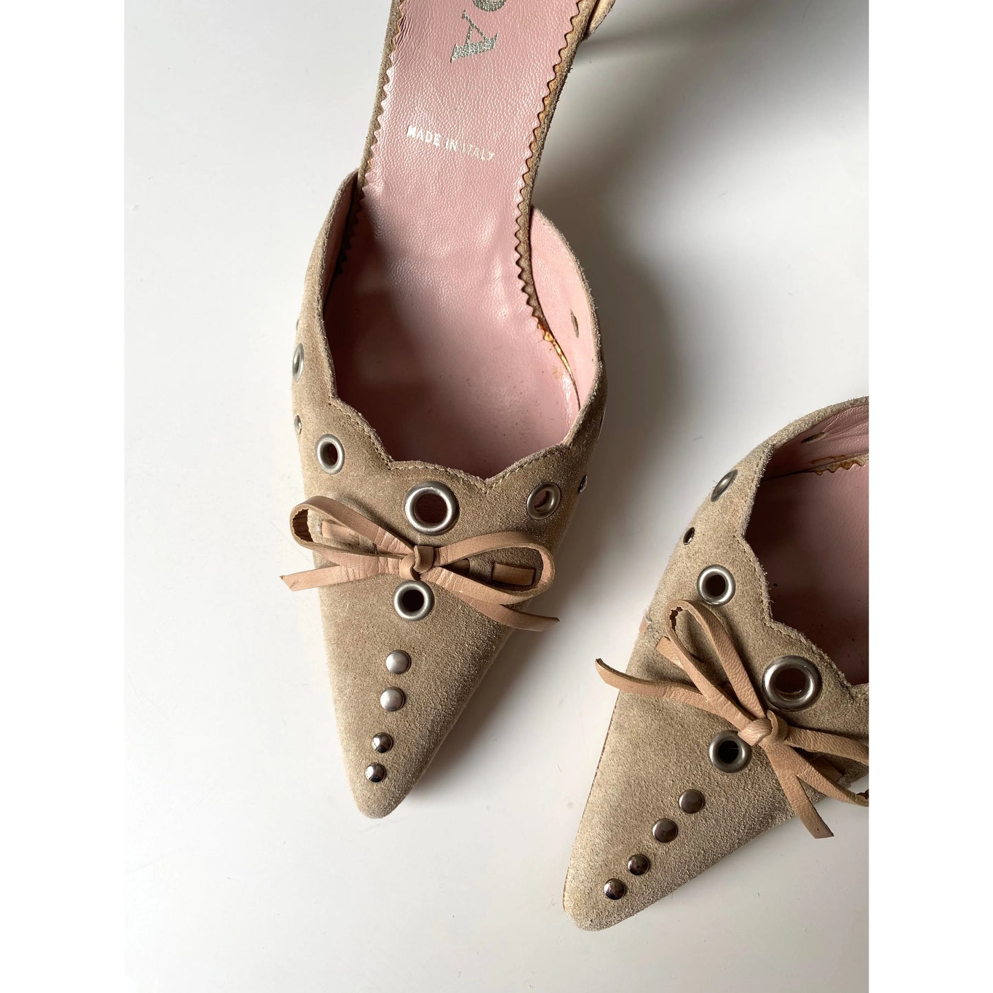 Iconic Prada Eyelet Kitten Heels (EU 37)