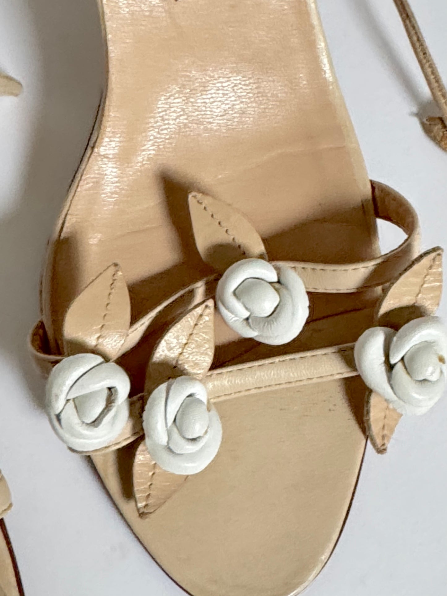 ICONIC Manolo Blahnik Rose Vines Lace Sandals (EU 37)