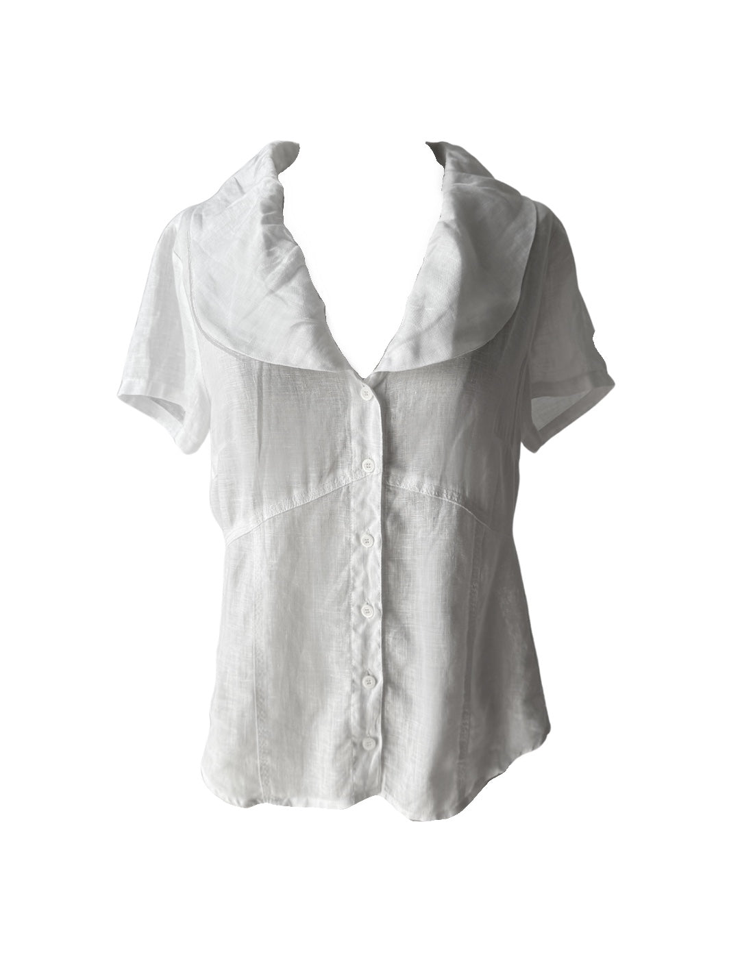 Vintage White Linen Top From Italy (EU 38 / M)