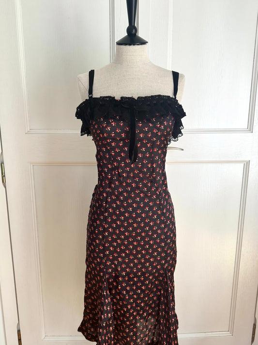 Dolce Gabbana D&G Vintage Silk Cherry Dress (XS)