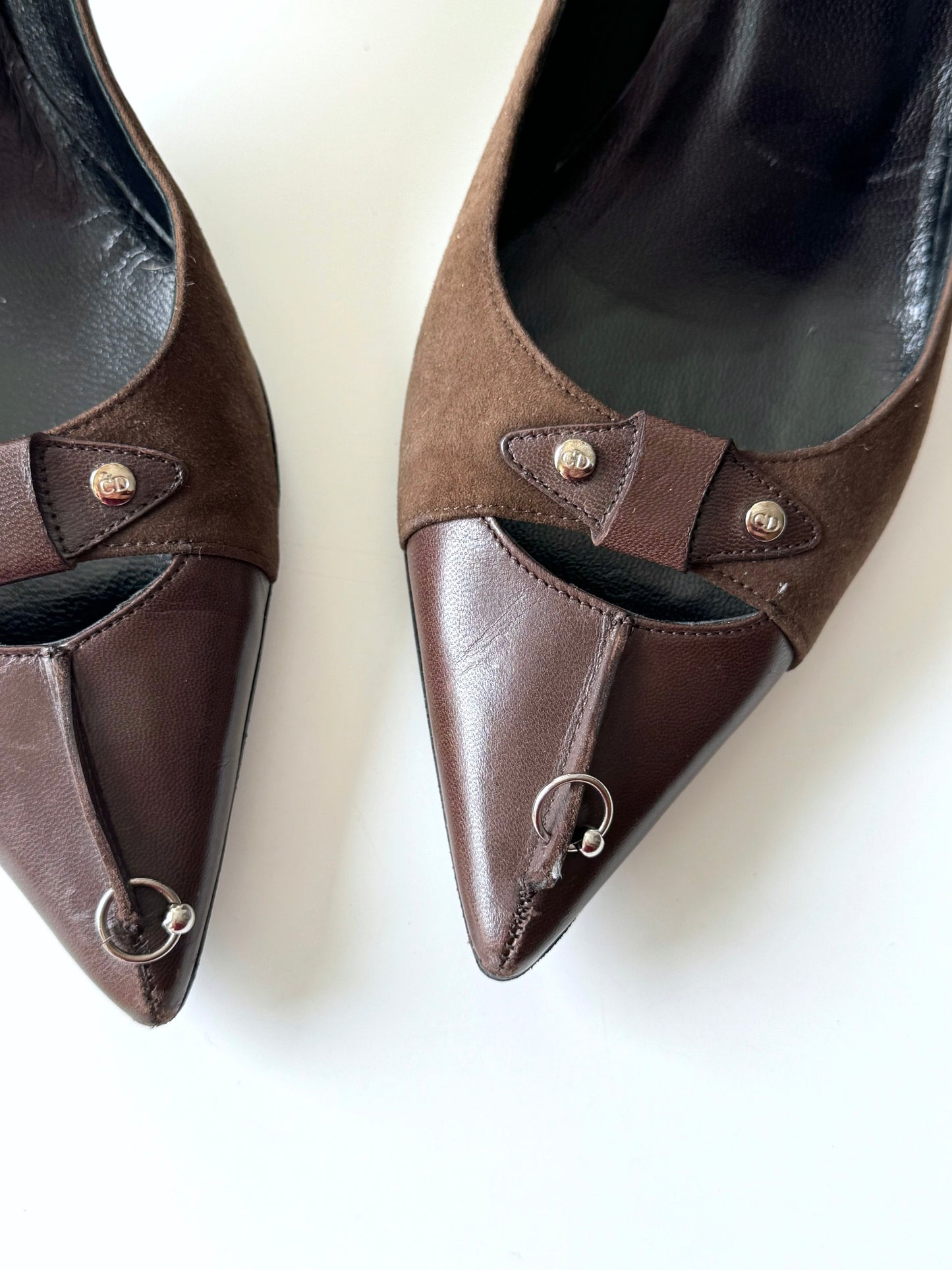 Dior John Galliano Brown Piercing Heels (EU 37,5)