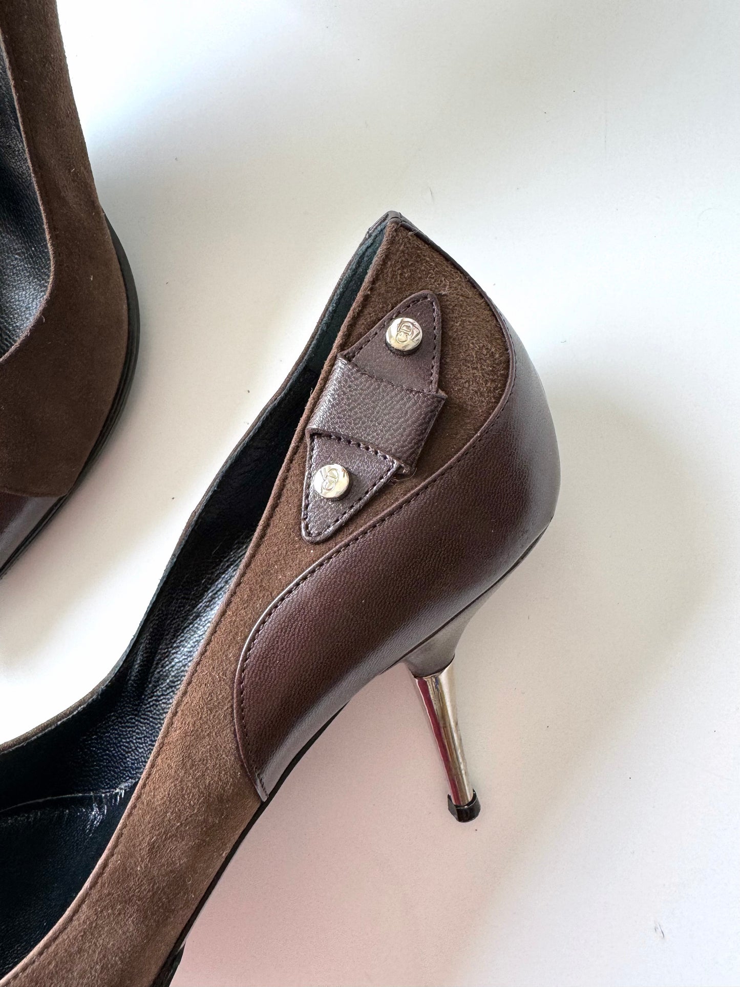 Dior John Galliano Brown Piercing Heels (EU 37,5)