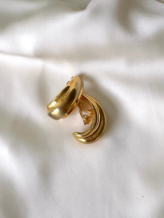 Vintage 90s Golden Clip-On Earrings