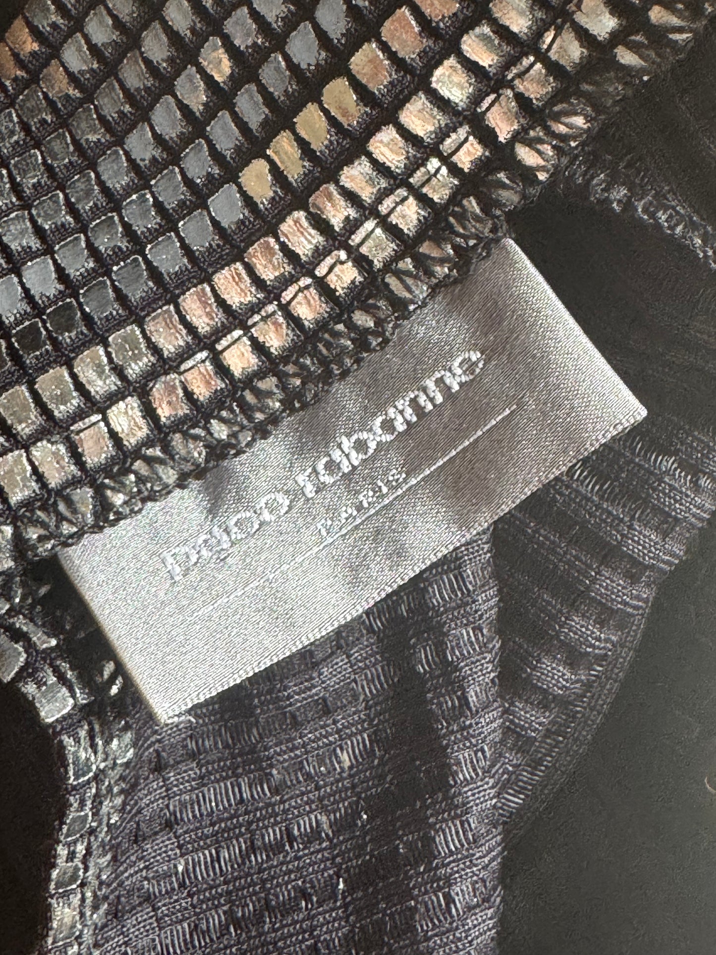 Paco Rabanne Vintage Silver 90s Mini Dress (S)