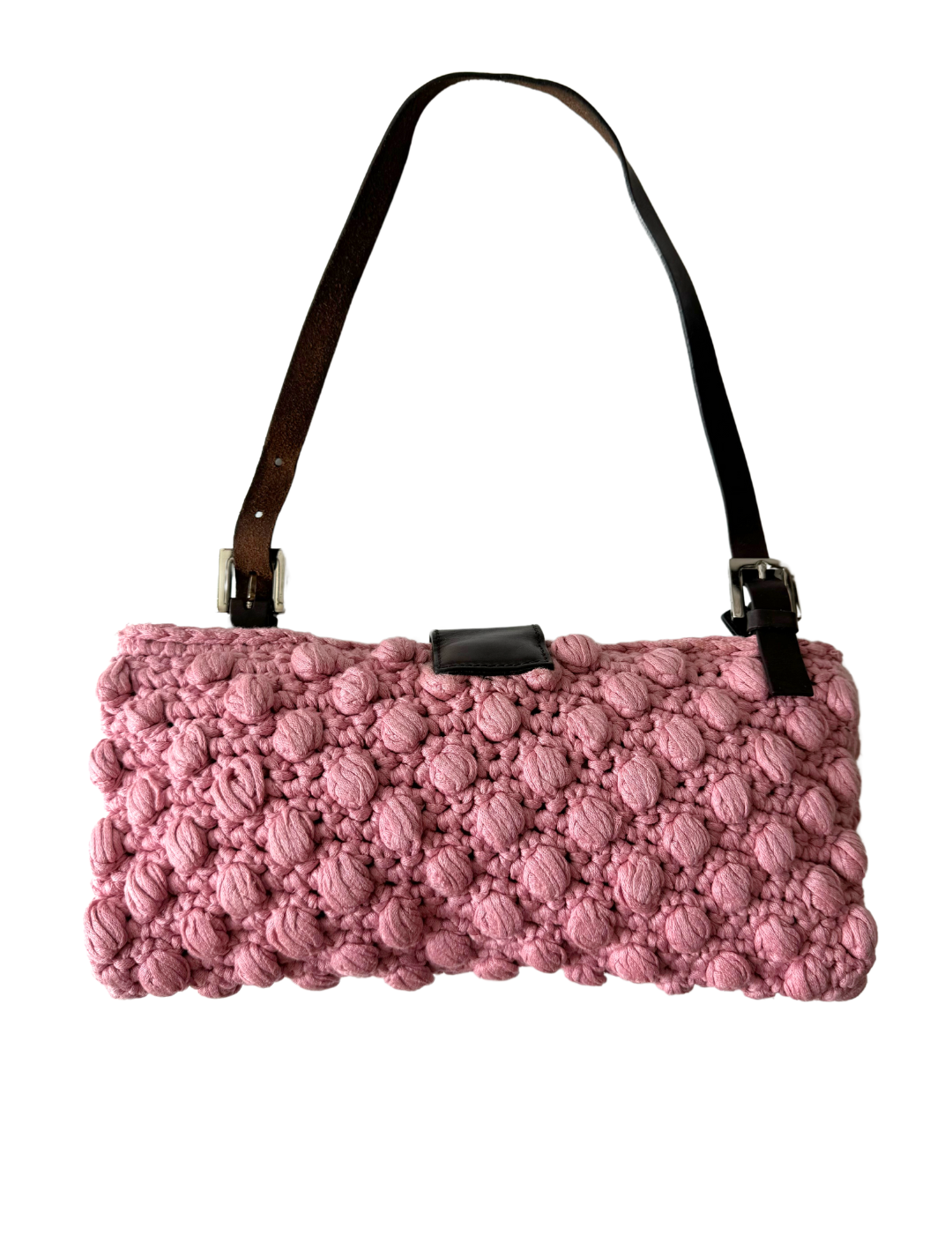RARE Fendi Pink Wool Baguette