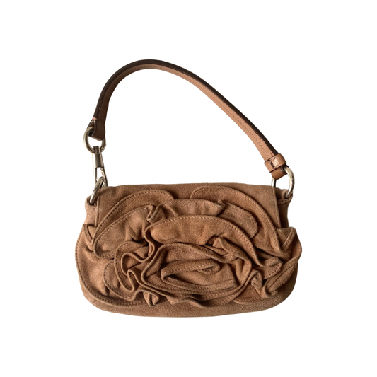 Vintage YSL Mini Nadja Suede Bag in Beige