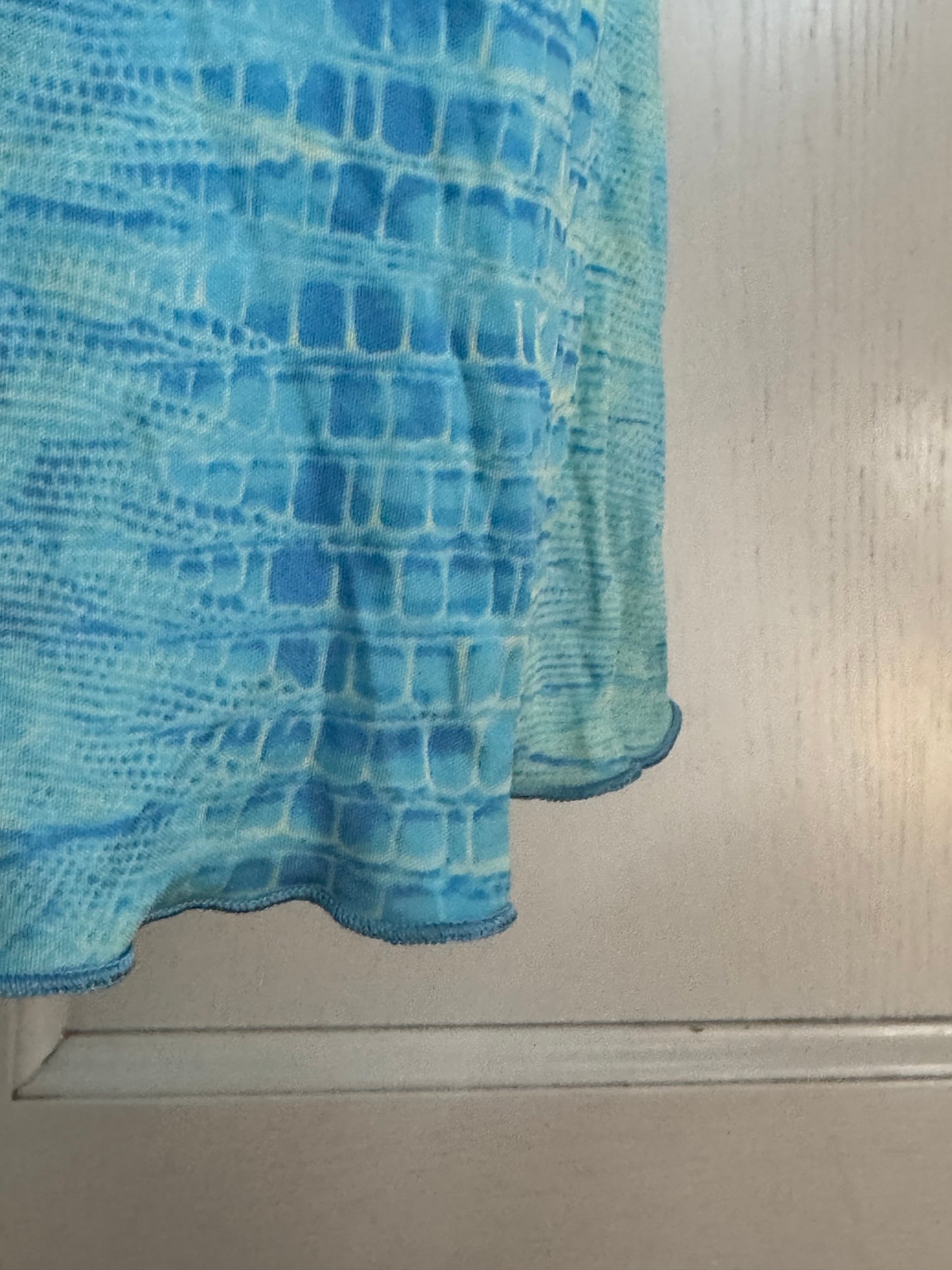 Roberto Cavalli Class Cavalli Blue Croc Rhinestone Dress (XS and S)