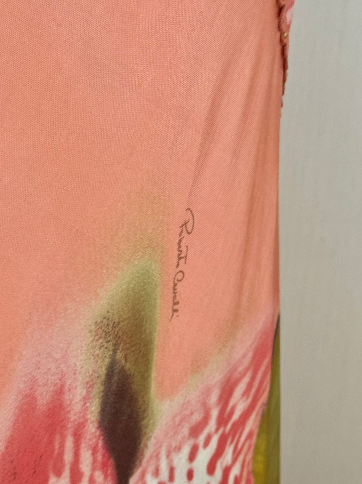ICONIC Roberto Cavalli S/S 2004 Orchid Viscose Dress in Peach (S)