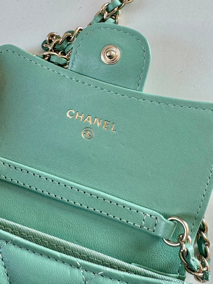 Chanel WOC Micro Flap Bag S/S 2020 in Mint