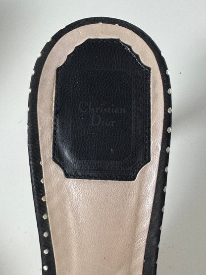 ICONIC Christian Dior Charms Black Polka Dot Heels (EU 39)
