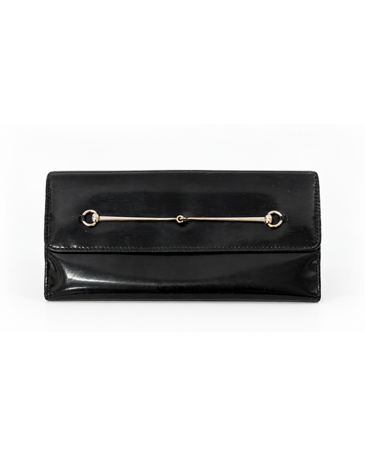 ICONIC Gucci by Tom Ford Horsebit Patent Long Wallet / Clutch