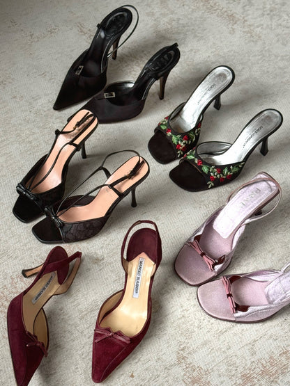 Prada Pink Bow Heels Slingbacks (EU 39)