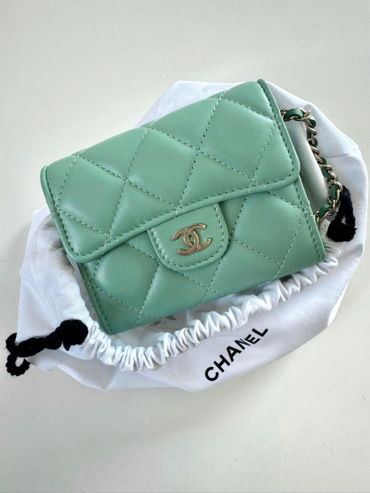 Chanel WOC Micro Flap Bag S/S 2020 in Mint