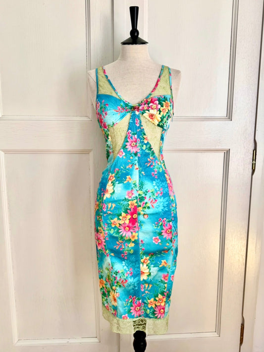 ICONIC Dolce Gabbana D&G S/S 2005 Tropical Turquoise Dress (S-M)