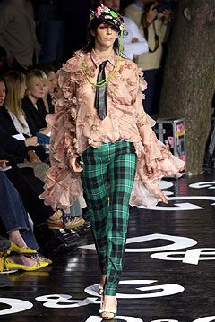 Dolce Gabbana D&G Silk F/W 2003 Red Floral Asymmetrical Dress (S-M)