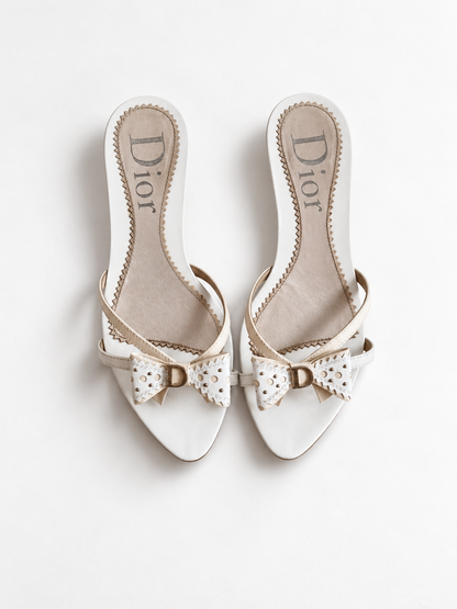 ICONIC Dior By John Galliano 2000s Ribbon Heels Mules (EU 38)
