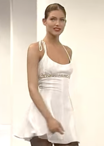 ICONIC Dolce Gabbana S/S 1995 Runway Rhinestone Dress (XS)