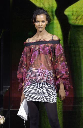 RUNWAY Dolce Gabbana F/W 2003 Silk Floral F1 Halter Dress (S)
