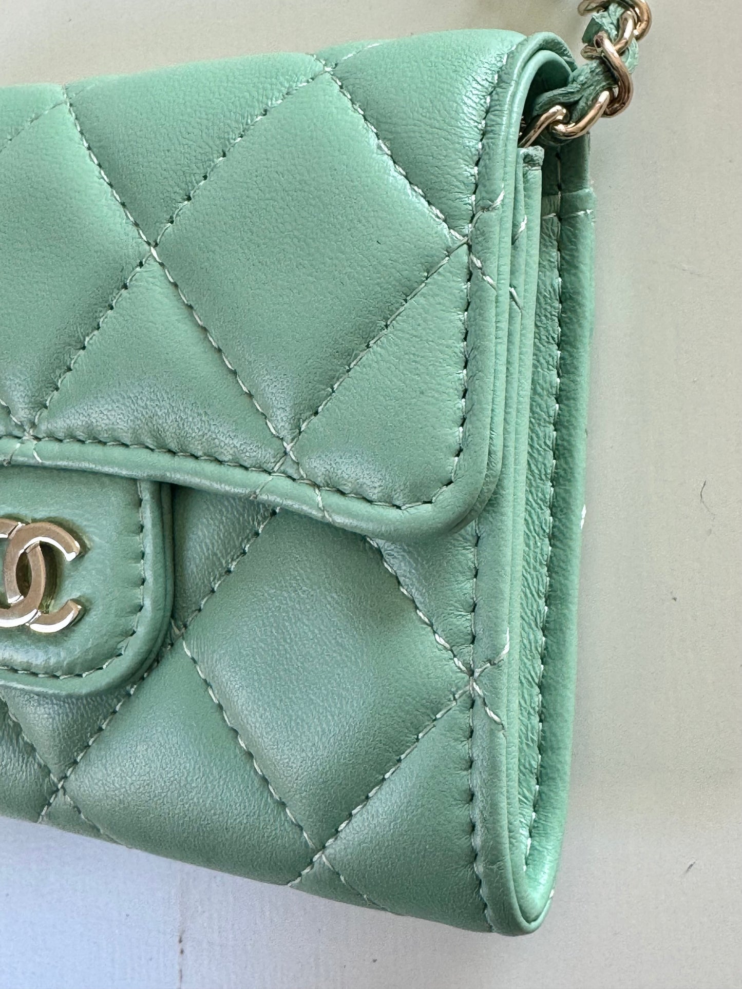 Chanel WOC Micro Flap Bag S/S 2020 in Mint