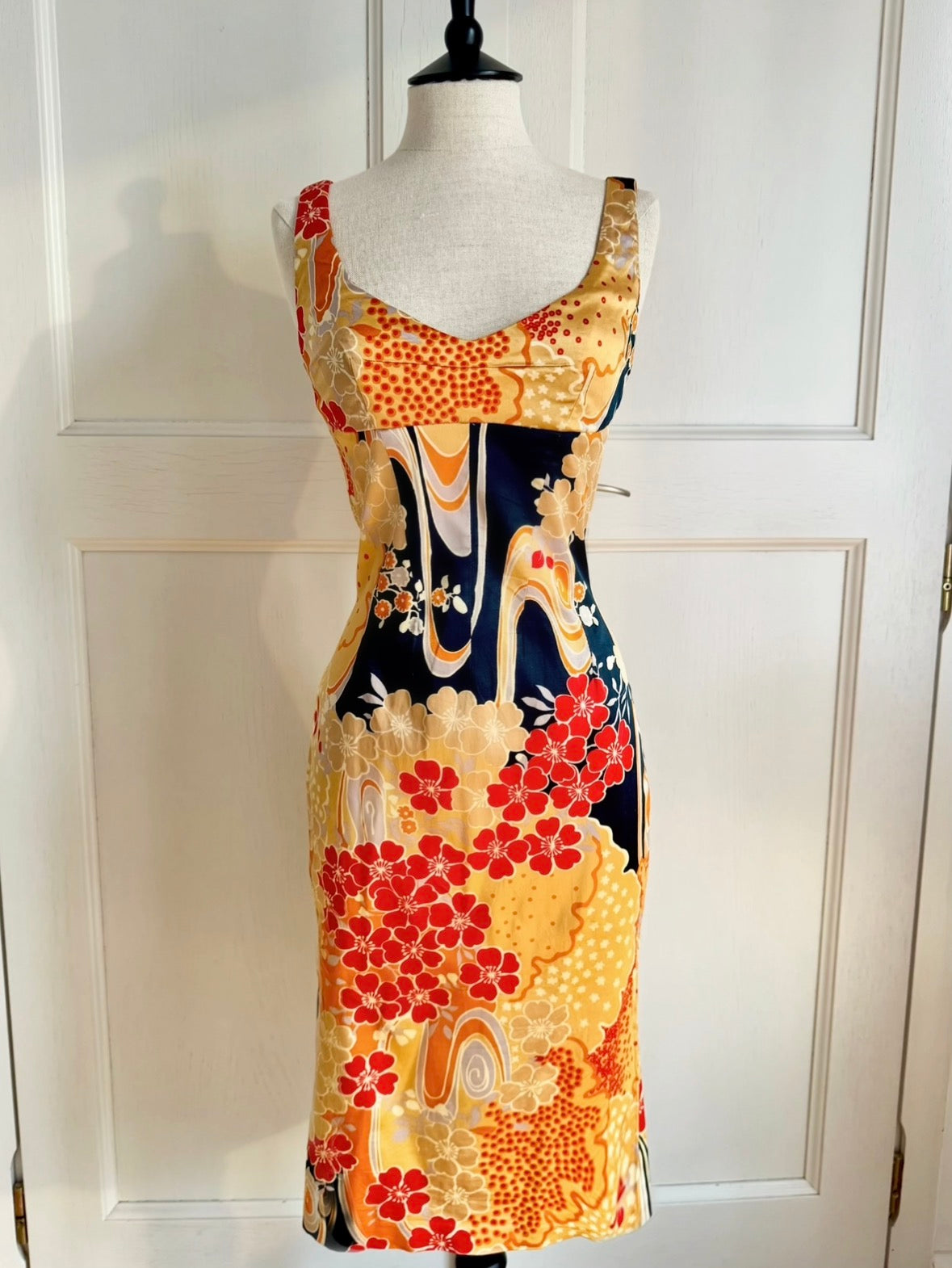 Dolce Gabbana D&G Chinese Print Bodycon Dress (IT 40 / S)
