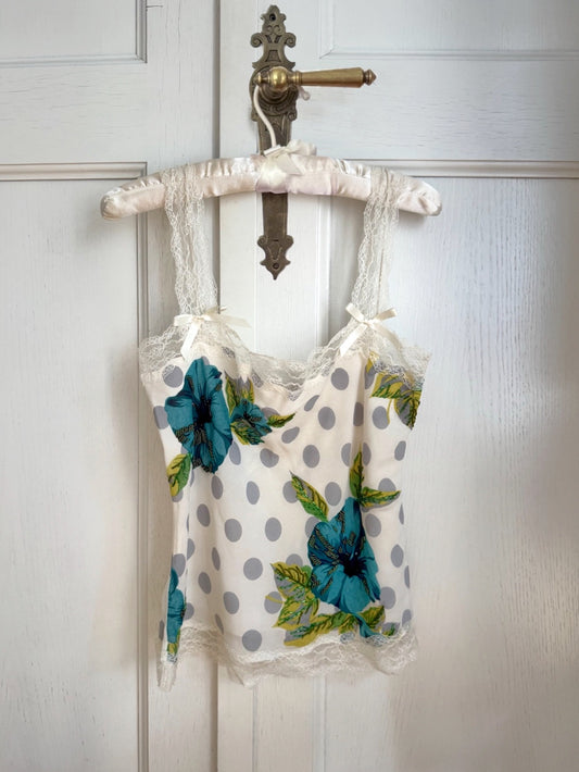 ICONIC Christian Dior Silk Floral Polka Dot Top 2003 S/S (S-M)