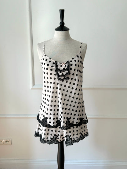 Chantal Thomass Polka Dot Silk Set (M)