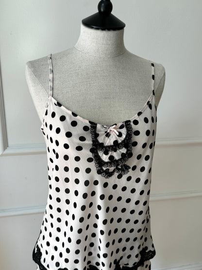 Chantal Thomass Polka Dot Silk Set (M)