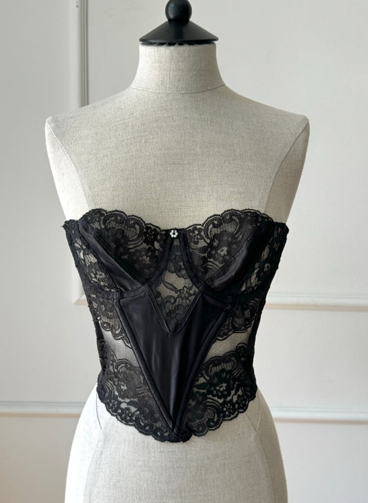 Dior Vintage Corset in Black (S Cup: B/C)