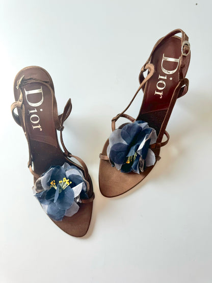 Dior Blue Flower Sandals (EU 40)