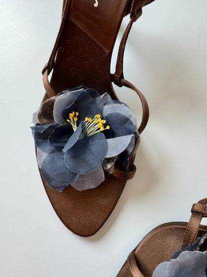 Dior Blue Flower Sandals (EU 40)