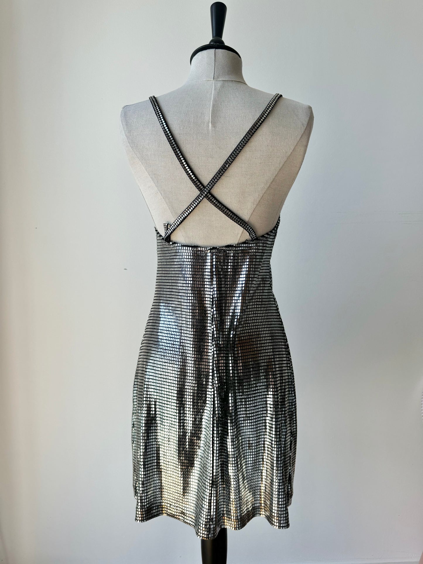 ICONIC Paco Rabanne 90s Metallic Mini Dress (S-M)