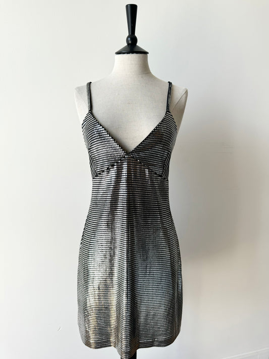 ICONIC Paco Rabanne 90s Metallic Mini Dress (S-M)