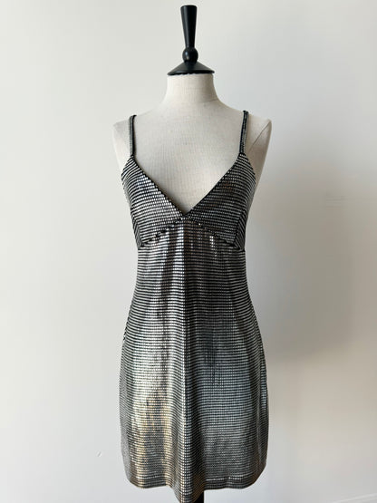 ICONIC Paco Rabanne 90s Metallic Mini Dress (S-M)