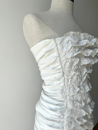 RUNWAY D&G Dolce Gabbana White Lace Corset Dress (IT 40 / S)