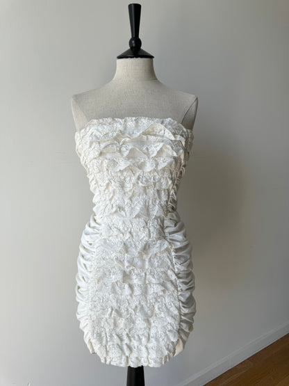 RUNWAY D&G Dolce Gabbana White Lace Corset Dress (IT 40 / S)