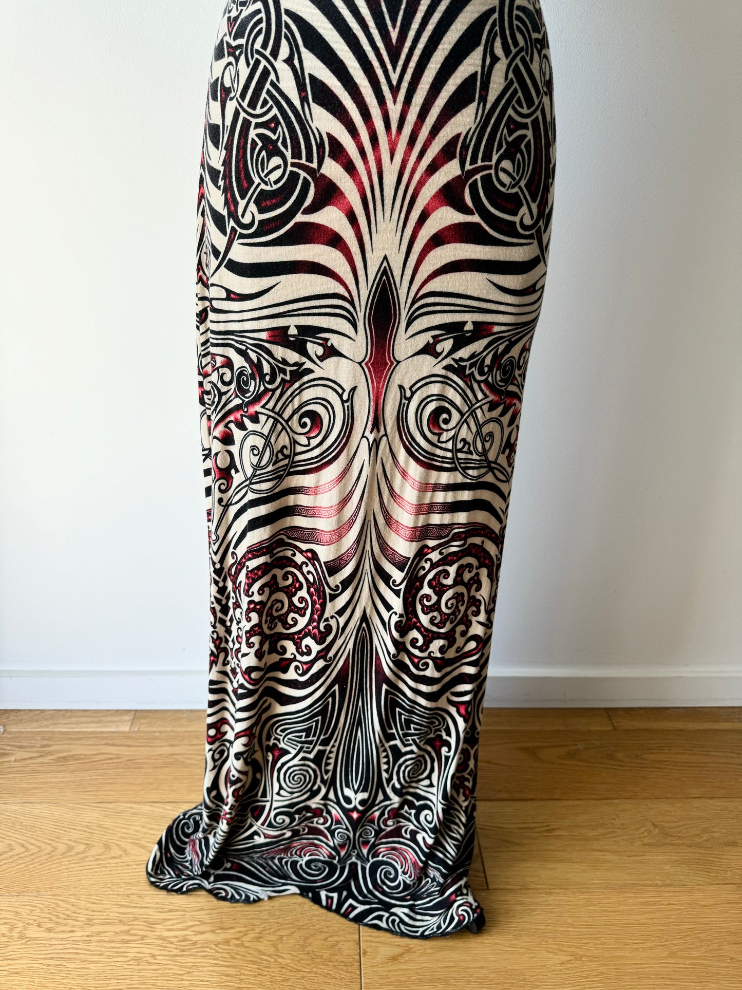 Jean Paul Gaultier JPG "Cyberbaba" 1996 Tribal Maori Maxi Dress (M)